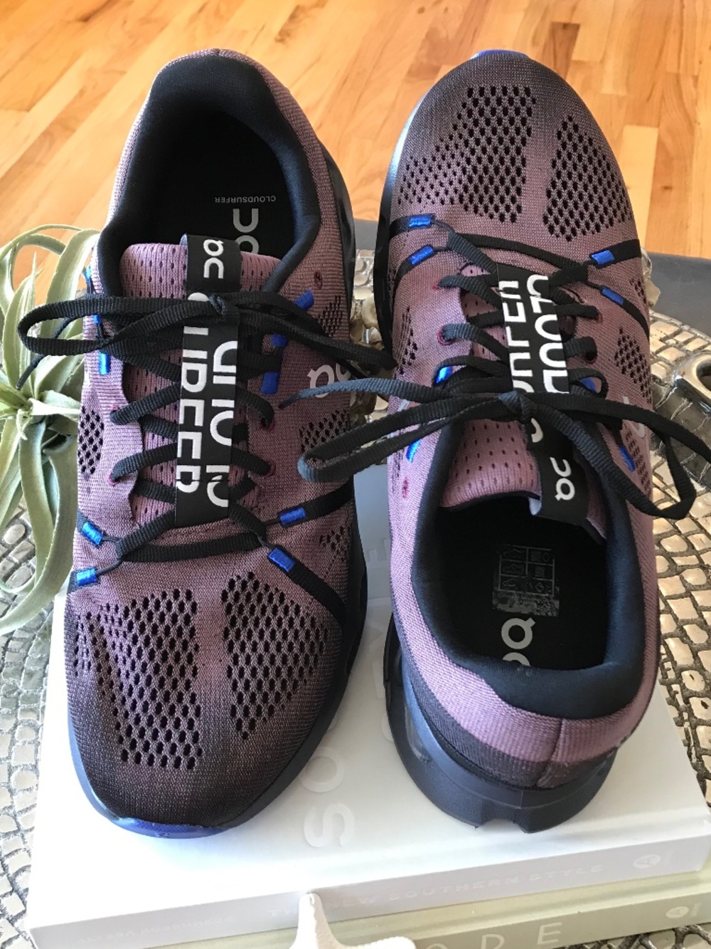 ON CLOUDSURFER COMFORTABLE RUNNING WORK OUT GYM BLACK / COBALT MEN SHOES